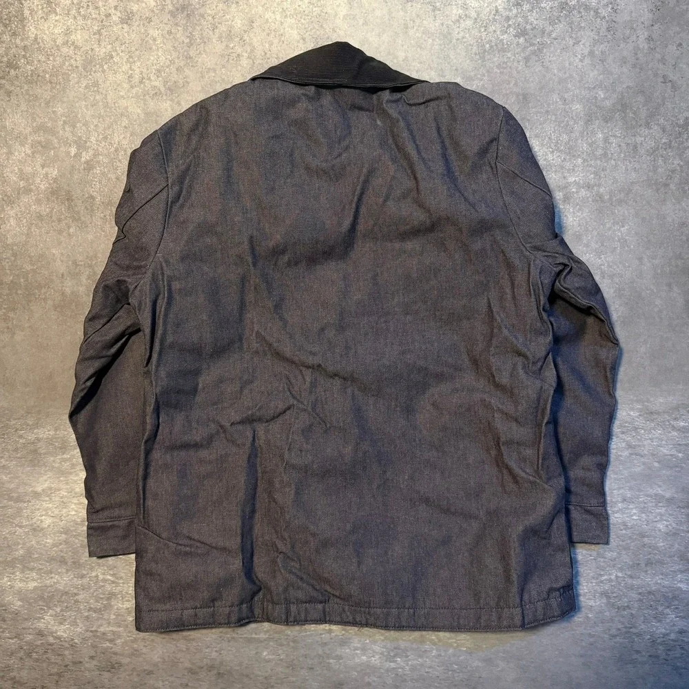 VTG 70s Wrangler Blue Bell Denim Chore Jacket Blanket Lined Size 44 Mint‎ Dark